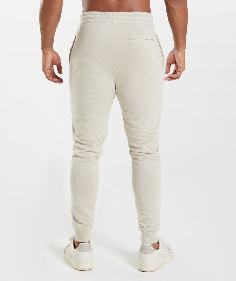 Men's Gymshark Crest Jogger Cream | NZ 2ZXBVS